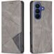 Чехол-книжка с карманами UniCase Geometric Pattern для Samsung Galaxy S26 Plus - Grey (404307H). Фото 1 из 10