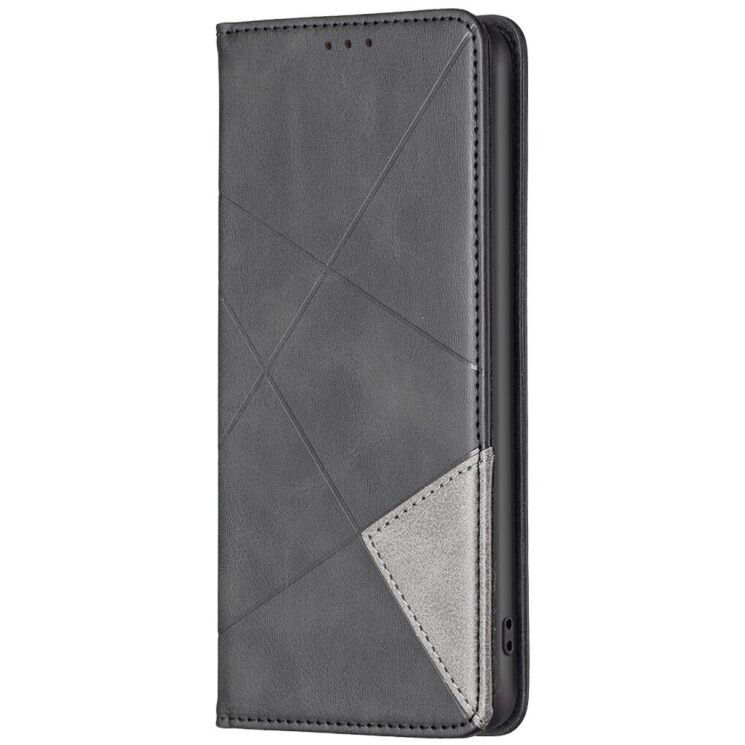 Чехол-книжка с карманами UniCase Geometric Pattern для Xiaomi Redmi Note 15 (4G/5G) / Poco M8 - Black: фото 2 из 10