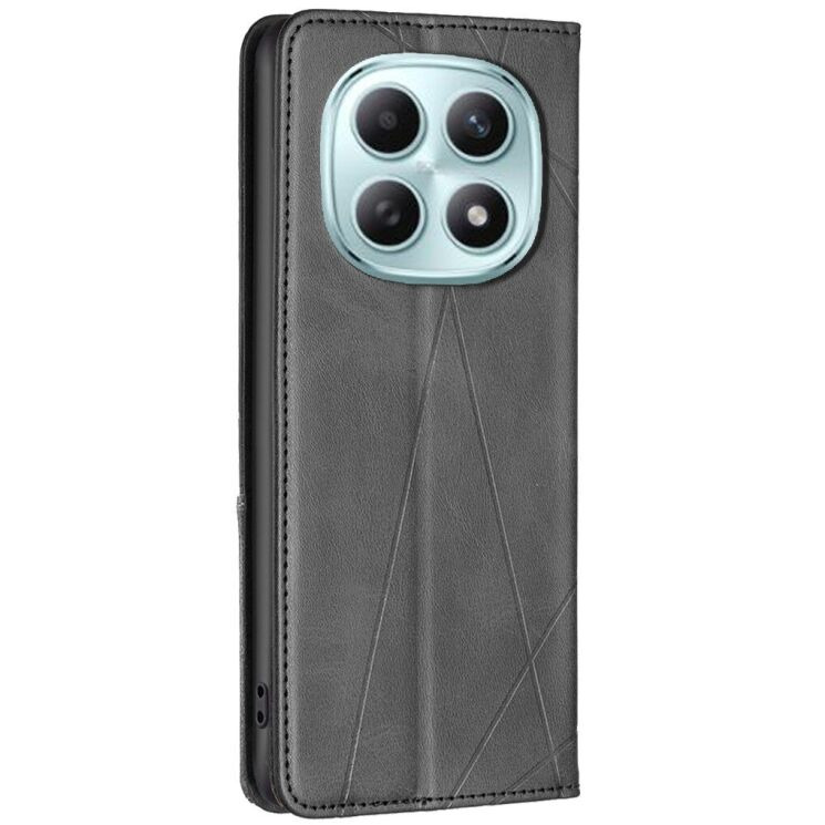 Чехол-книжка с карманами UniCase Geometric Pattern для Xiaomi Redmi Note 15 (4G/5G) / Poco M8 - Black: фото 3 из 10