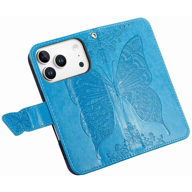 Чохол-книжка з малюнком UniCase Butterfly Pattern для iPhone 18 Pro / 17 Pro - Blue (423624L) Чохол-книжка з малюнком UniCase Butterfly Pattern для iPhone 18 Pro / 17 Pro - Blue: фото 4 з 9