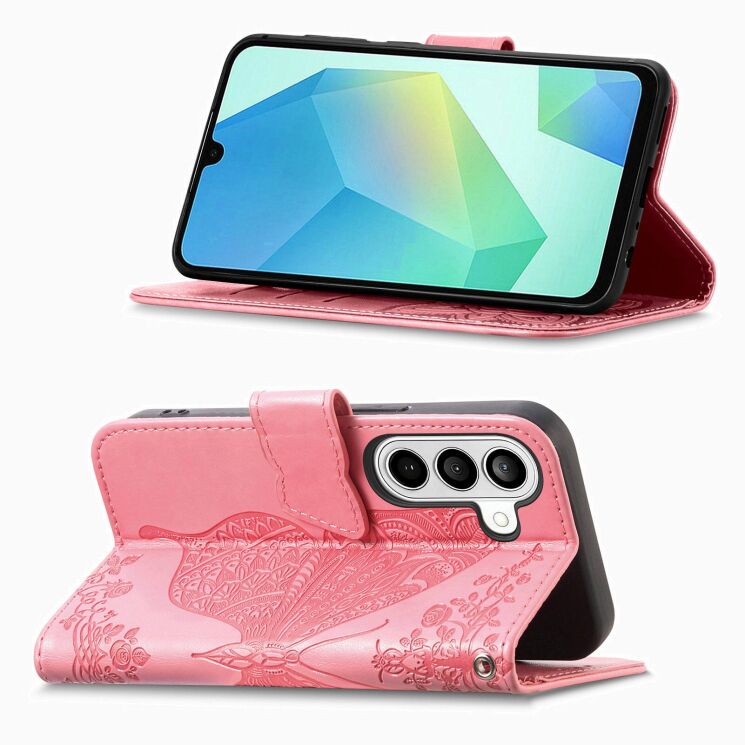 Чохол-книжка з малюнком UniCase Butterfly Pattern для Samsung Galaxy A57 (A576) - Pink: фото 3 з 10
