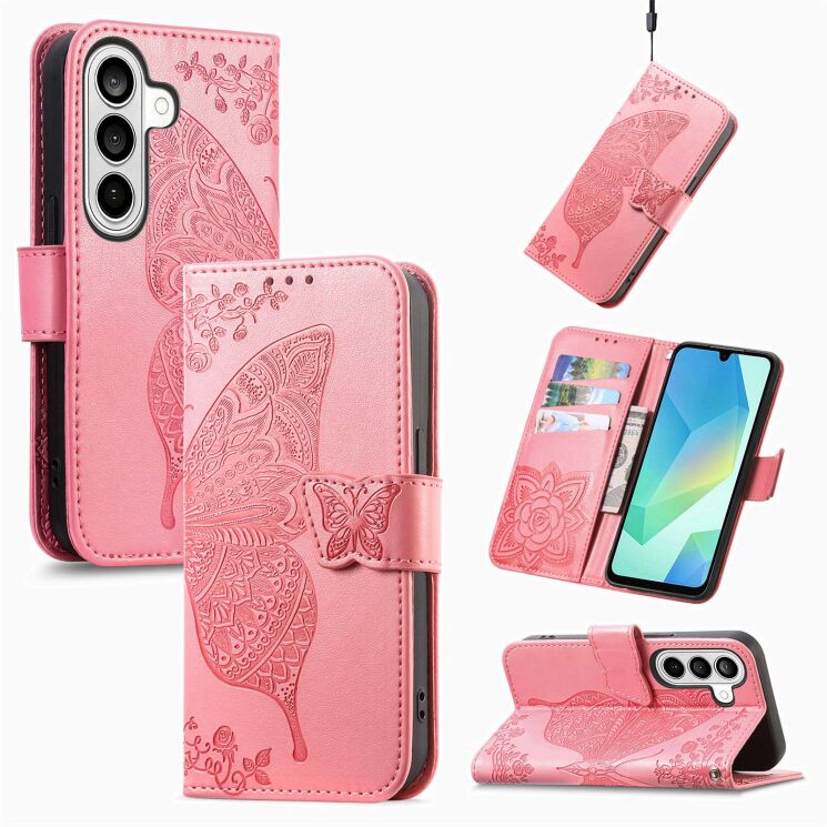Чохол-книжка з малюнком UniCase Butterfly Pattern для Samsung Galaxy A57 (A576) - Pink: фото 5 з 10