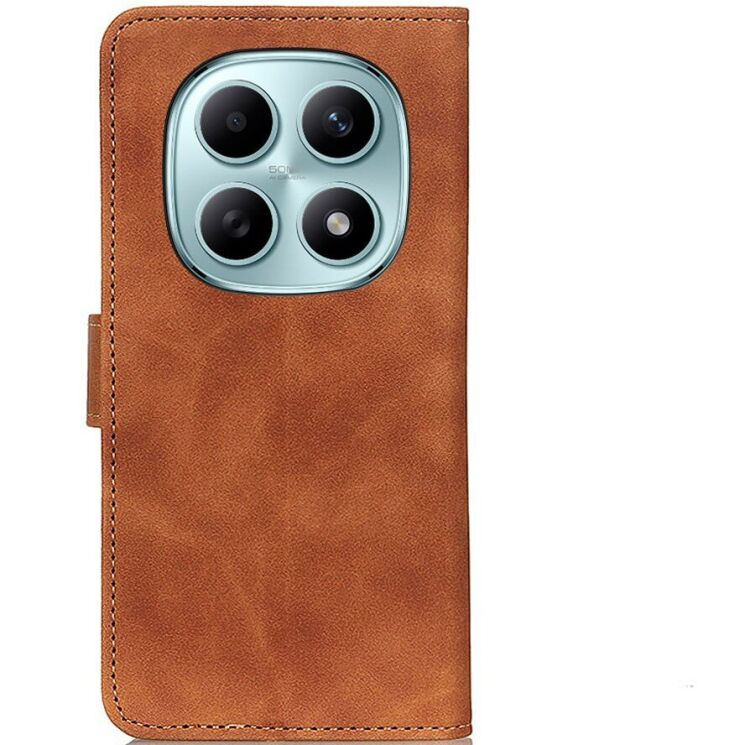 Чехол-книжка с застежкой KHAZNEH Retro Wallet для Xiaomi Redmi Note 15 5G / Poco M8 5G - Brown: фото 5 из 8