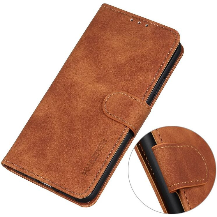 Чехол-книжка с застежкой KHAZNEH Retro Wallet для Xiaomi Redmi Note 15 5G / Poco M8 5G - Brown: фото 6 из 8