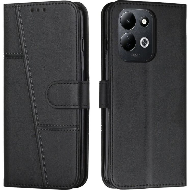 Чехол-книжка с застежкой UniCase Jet Cover для Xiaomi Poco C95 Pro - Black: фото 1 из 10