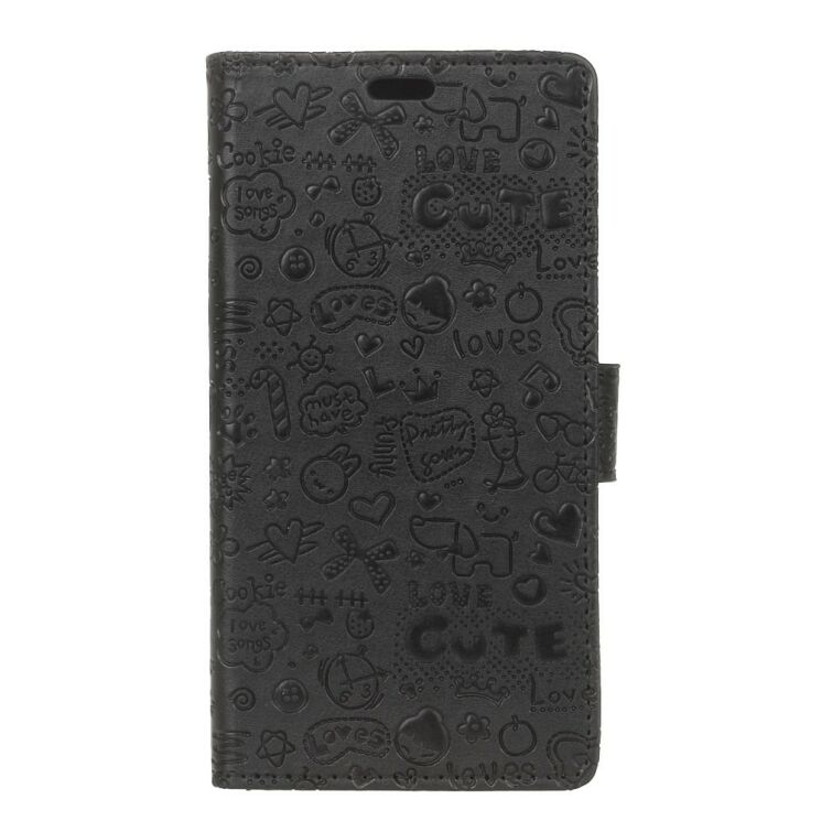 Чехол-книжка UniCase Graffiti Pattern для Samsung Galaxy J2 Core (J260) - Black: фото 1 из 5