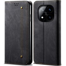 Чехол-книжка UniCase Jeans Wallet для Xiaomi Redmi Note 14 Pro 5G / Poco X7 - Black: фото 1 из 6
