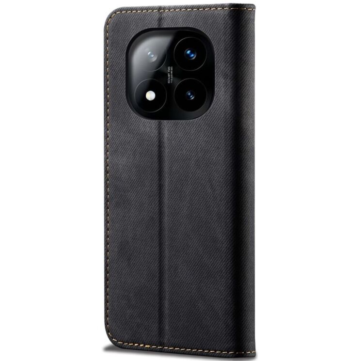 Чехол-книжка UniCase Jeans Wallet для Xiaomi Redmi Note 14 Pro 5G / Poco X7 - Black: фото 5 из 6