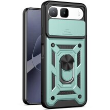 Чехол с защитой камеры Deexe Armor Shield для Infinix Hot 60i - Green: фото 1 из 9