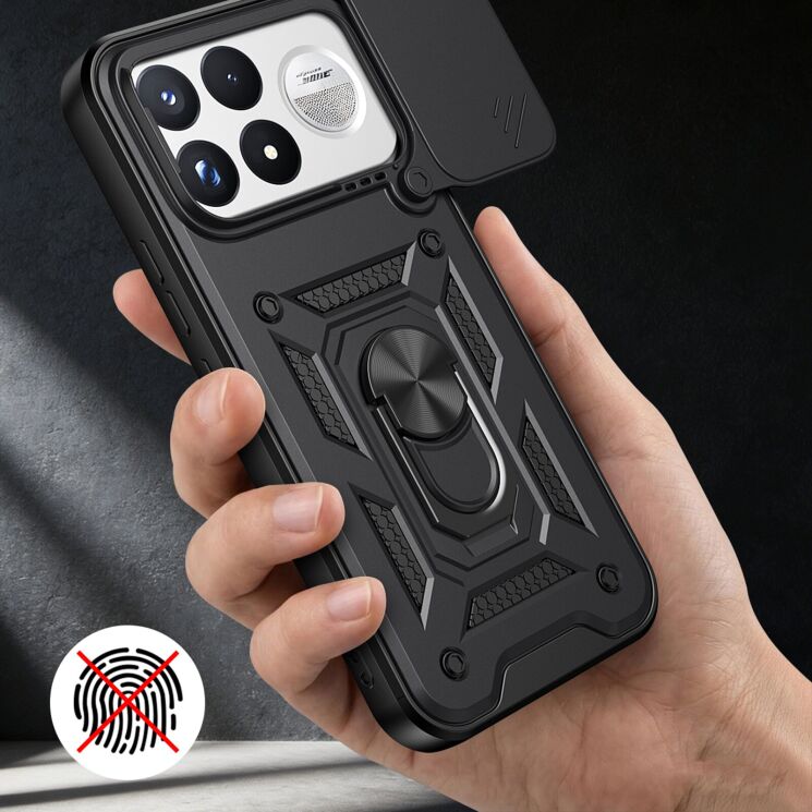 Чохол із захистом камери Deexe Armor Shield для Xiaomi Poco F9 Ultra - Blue: фото 7 з 9