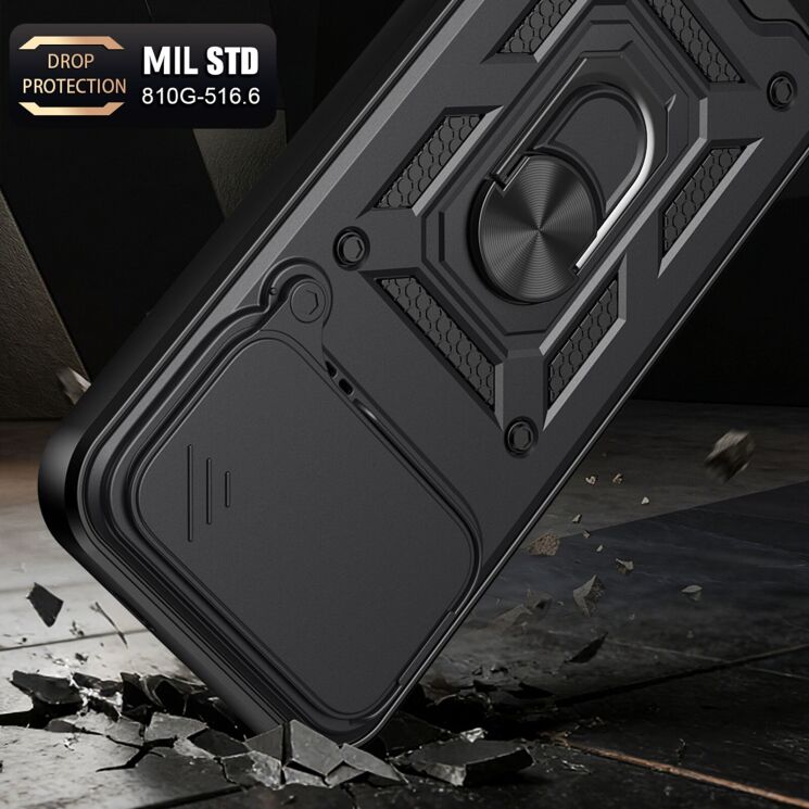 Чохол із захистом камери Deexe Armor Shield для Xiaomi Poco F9 Ultra - Blue: фото 4 з 9