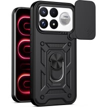 Чехол с защитой камеры Deexe Armor Shield для Xiaomi Poco F9 Ultra - Black: фото 1 из 9