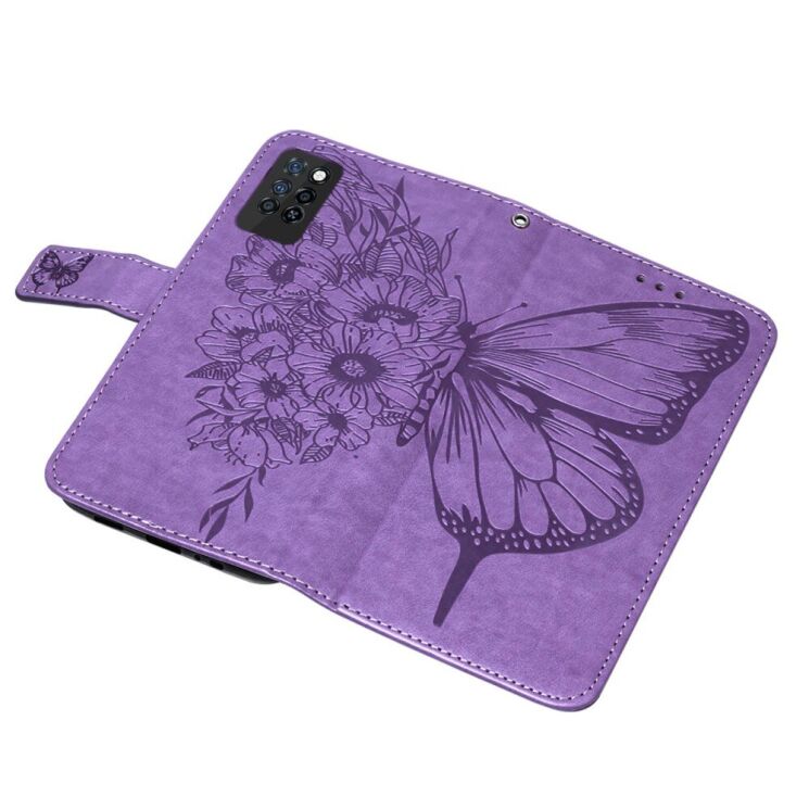 Чехол-книжка с рисунком UniCase Butterfly Pattern для Infinix Note 10 Pro (X695C) - Light Purple: фото 8 из 10