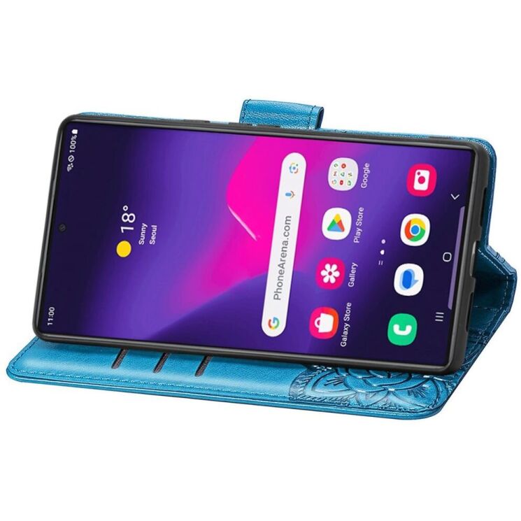 Чехол UniCase Butterfly Pattern для Samsung Galaxy S24 Ultra - Blue: фото 3 из 5