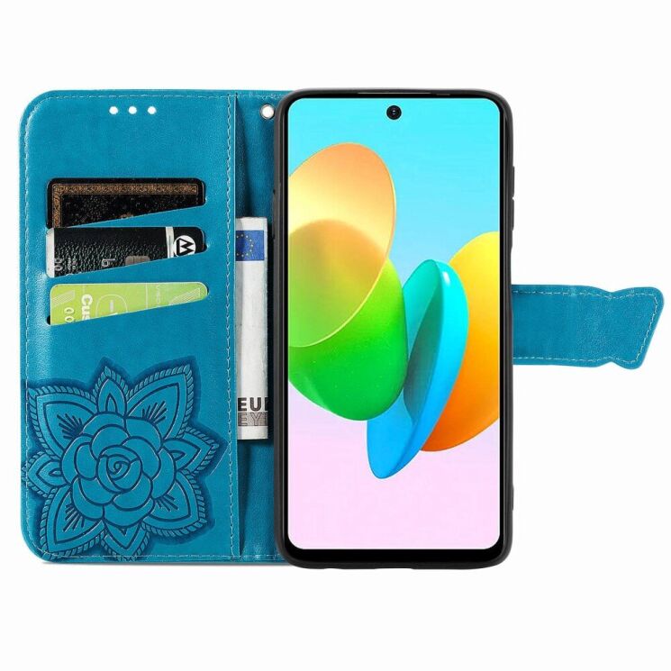 Чехол UniCase Butterfly Pattern для TECNO Spark 20C - Blue: фото 2 из 8
