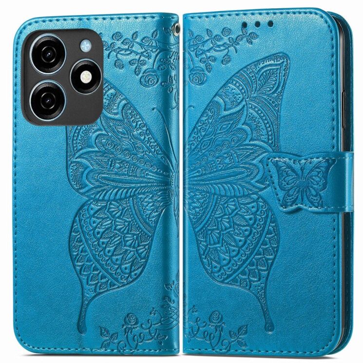 Чехол UniCase Butterfly Pattern для TECNO Spark 20C - Blue: фото 1 из 8