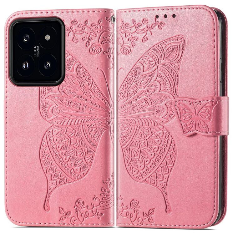 Чехол UniCase Butterfly Pattern для Xiaomi 14T - Pink: фото 1 из 5