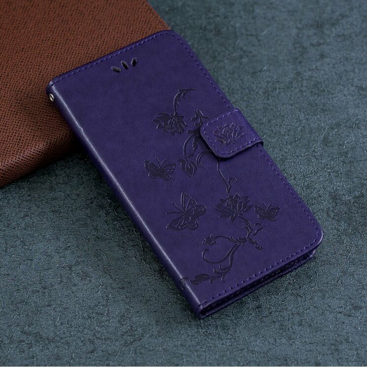 Чехол UniCase Butterfly Pattern для Xiaomi Redmi Note 8 Pro - Dark Purple: фото 7 из 8