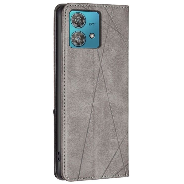 Чехол UniCase Geometric Pattern для Motorola Edge 40 Neo - Grey: фото 3 из 6