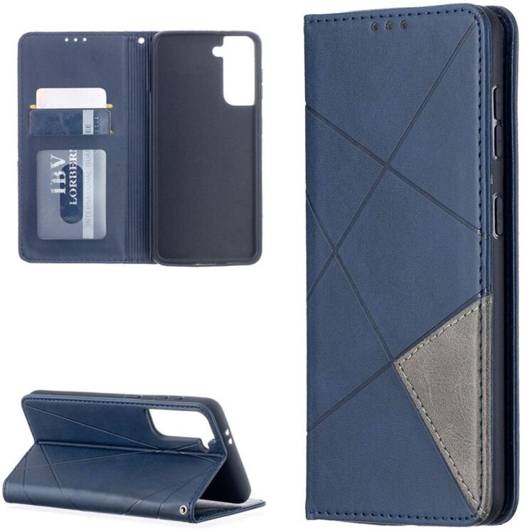 Чехол UniCase Geometric Pattern для Samsung Galaxy S21 (G991) - Blue: фото 1 из 9