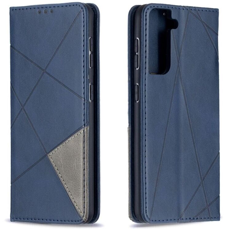 Чехол UniCase Geometric Pattern для Samsung Galaxy S21 (G991) - Blue: фото 4 из 9
