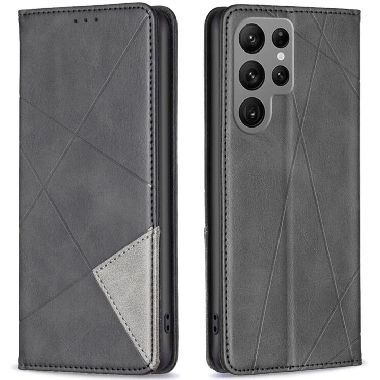 Чехол UniCase Geometric Pattern для Samsung Galaxy S25 Ultra (S938) - Black: фото 1 из 6