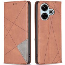 Чехол UniCase Geometric Pattern для Xiaomi Redmi 13 - Brown: фото 1 из 7