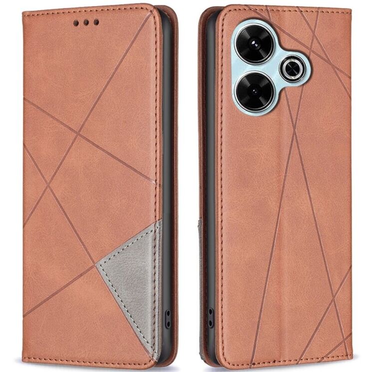 Чехол UniCase Geometric Pattern для Xiaomi Redmi 13 - Brown: фото 1 из 7