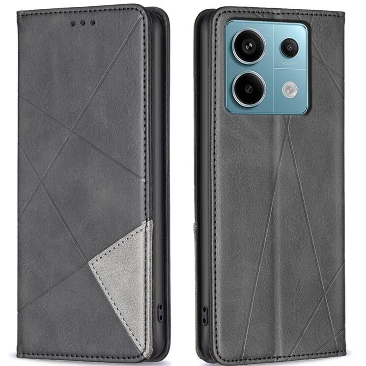 Чехол UniCase Geometric Pattern для Xiaomi Redmi Note 13 Pro 4G - Black: фото 1 из 7