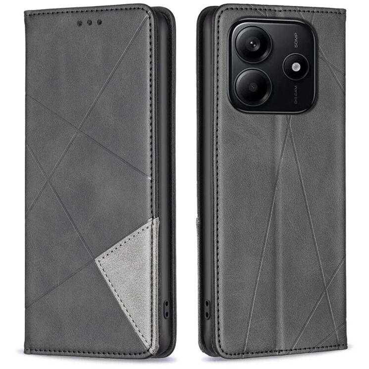 Чехол UniCase Geometric Pattern для Xiaomi Redmi Note 14 5G - Black: фото 1 из 8