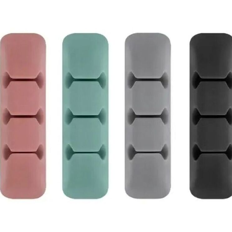 Держатель для кабелей Ringke Silicone Cable Organizer (8809688890703) - Pink / Blue / Gray / Black: фото 2 из 10
