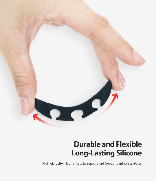 Держатель для кабелей Ringke Silicone Cable Organizer (8809688890727) - Black: фото 7 из 10