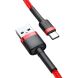 Кабель Baseus Cafule USB to Type-C (3A, 2m) CATKLF-C09 - Black / Red (896520BR). Фото 4 з 18