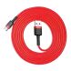 Кабель Baseus Cafule USB to Type-C (3A, 2m) CATKLF-C09 - Black / Red (896520BR). Фото 5 з 18