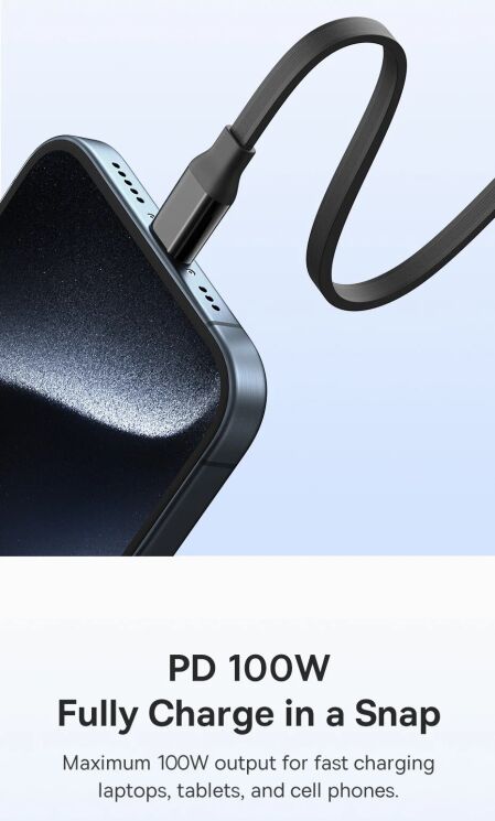 Кабель Baseus Free2Draw Type-C to Type-C (100W, 1m) P10364500211-00 - White: фото 12 з 24