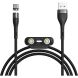 Кабель Baseus Zinc Magnetic USB to Lightning + Micro + Type-C (3A, 1m) CA1T3-AG1 - Gray / Black (895894BH). Фото 1 из 23
