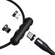 Кабель Baseus Zinc Magnetic USB to Lightning + Micro + Type-C (3A, 1m) CA1T3-AG1 - Gray / Black (895894BH). Фото 3 из 23