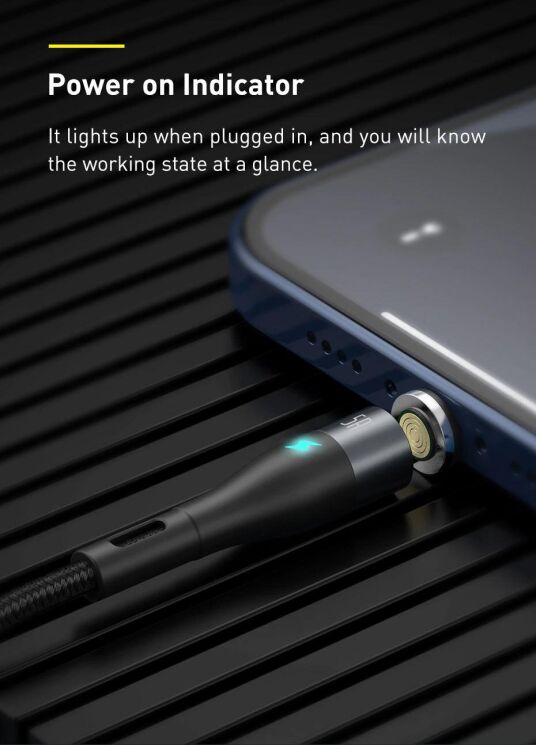 Кабель Baseus Zinc Magnetic USB to Lightning + Micro + Type-C (3A, 1m) CA1T3-AG1 - Gray / Black: фото 18 из 23
