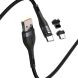 Кабель Baseus Zinc Magnetic USB to Lightning + Micro + Type-C (3A, 1m) CA1T3-AG1 - Gray / Black (895894BH). Фото 2 из 23
