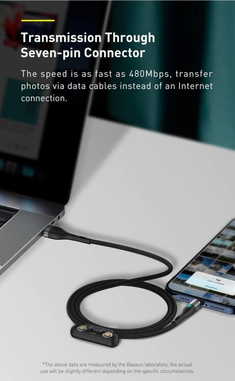Кабель Baseus Zinc Magnetic USB to Lightning + Micro + Type-C (3A, 1m) CA1T3-AG1 - Gray / Black: фото 17 из 23