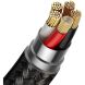 Кабель Baseus Zinc Magnetic USB to Lightning + Micro + Type-C (3A, 1m) CA1T3-AG1 - Gray / Black (895894BH). Фото 4 из 23