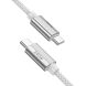 Кабель Hoco U134 Primero 240W Type-C to Type-C (5A, 1.8m) - Gray (896398H). Фото 3 з 7