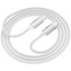 Кабель Hoco U134 Primero 240W Type-C to Type-C (5A, 1.8m) - Gray (896398H). Фото 4 з 7