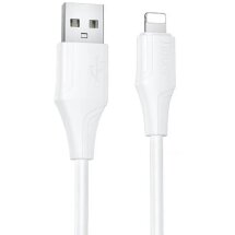 Кабель Hoco X124 USB to Lightning (2.4A, 1m) - White: фото 1 з 5