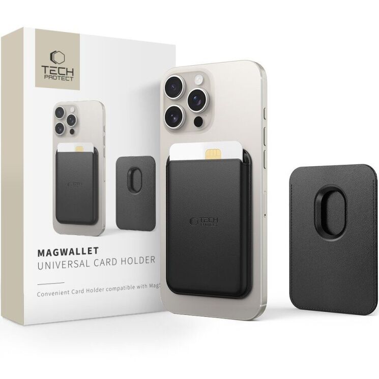 Кардхолдер Tech-Protect MAGWALLET - Black: фото 2 из 5