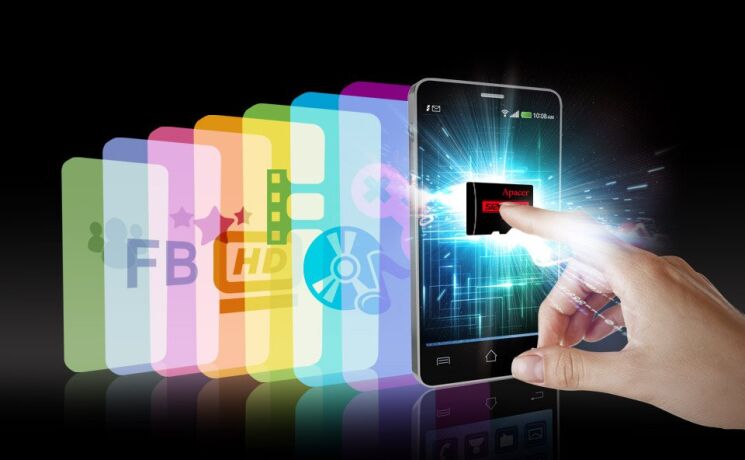 Карта памяти Apacer microSDXC UHS-I 256GB R100 V10 A1 + адаптер (AP256GMCSX10UB-R) - Black: фото 3 из 7