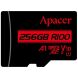Карта памяти Apacer microSDXC UHS-I 256GB R100 V10 A1 + адаптер (AP256GMCSX10UB-R) - Black (945182B). Фото 2 из 7