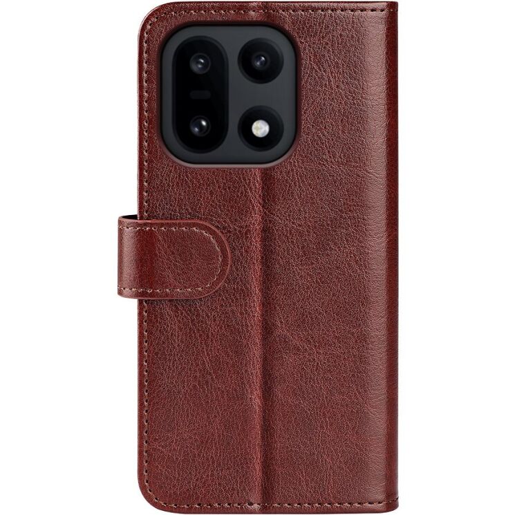 Классический чехол-книжка Deexe Wallet Style для OnePlus 15 - Brown: фото 5 из 7