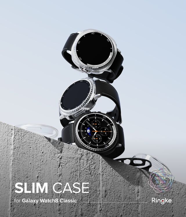 Комплект чехлов RINGKE Slim Case для Samsung Galaxy Watch 8 Classic (8800293855989) - Matte Black: фото 3 из 14