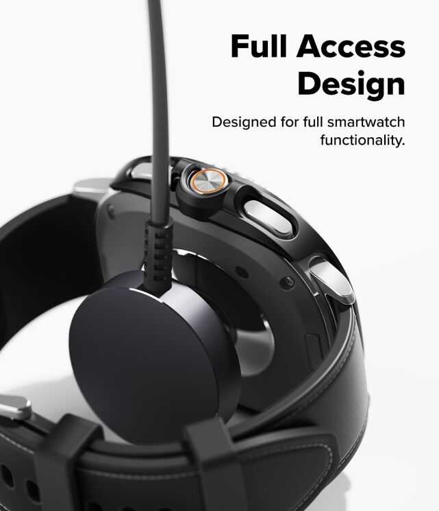 Комплект чехлов RINGKE Slim Case для Samsung Galaxy Watch 8 Classic (8800293855989) - Matte Black: фото 9 из 14
